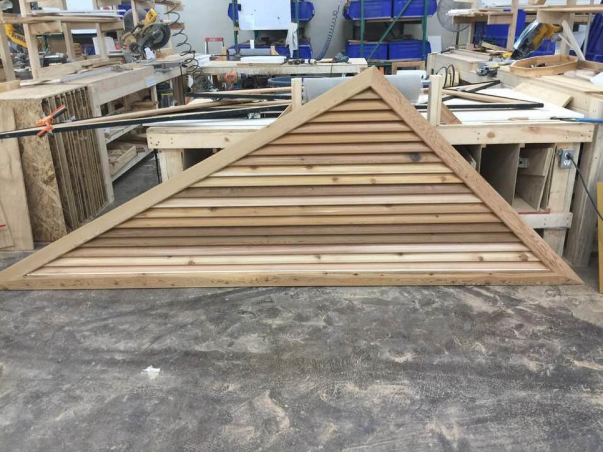 Rustic Wood Gable Vent w/ 1