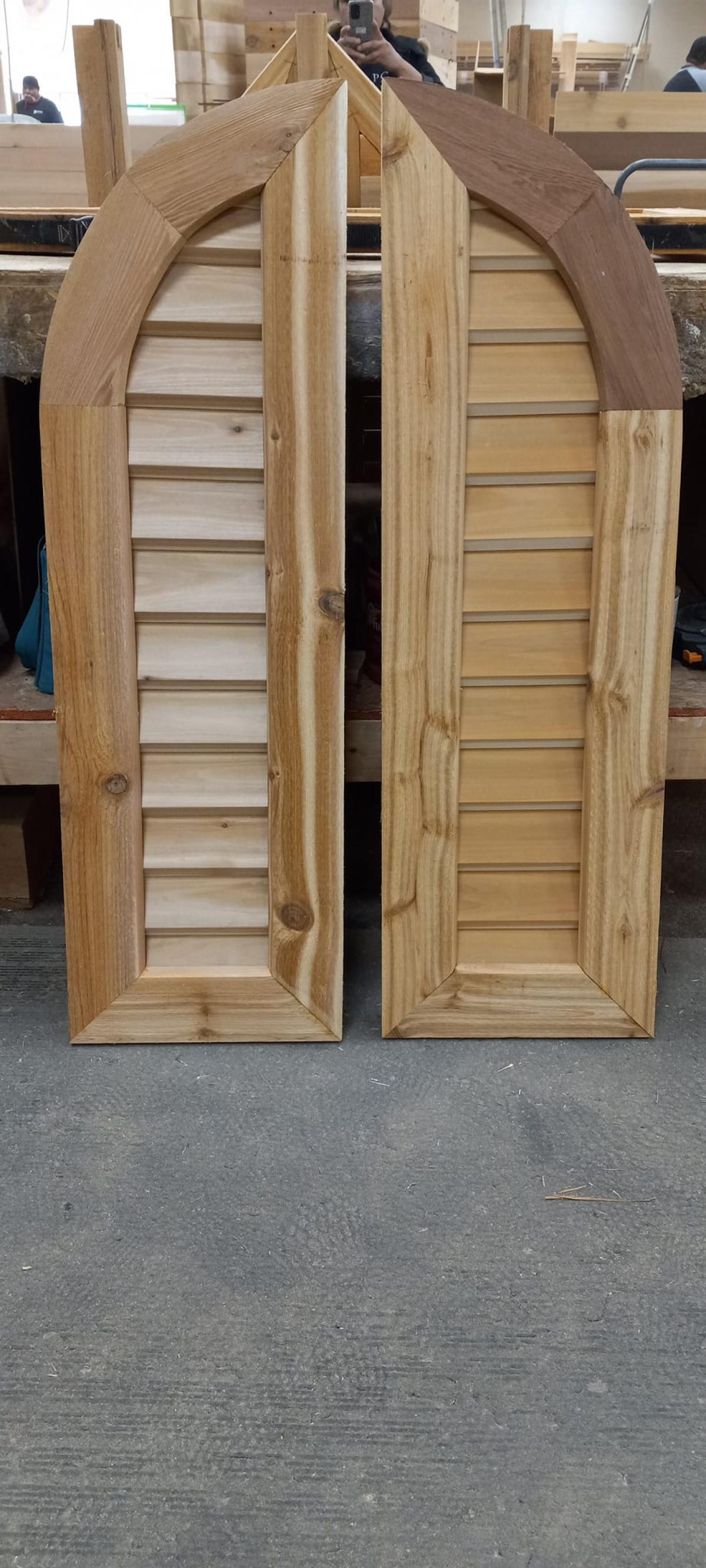Rustic Wood Gable Vent w/ 1