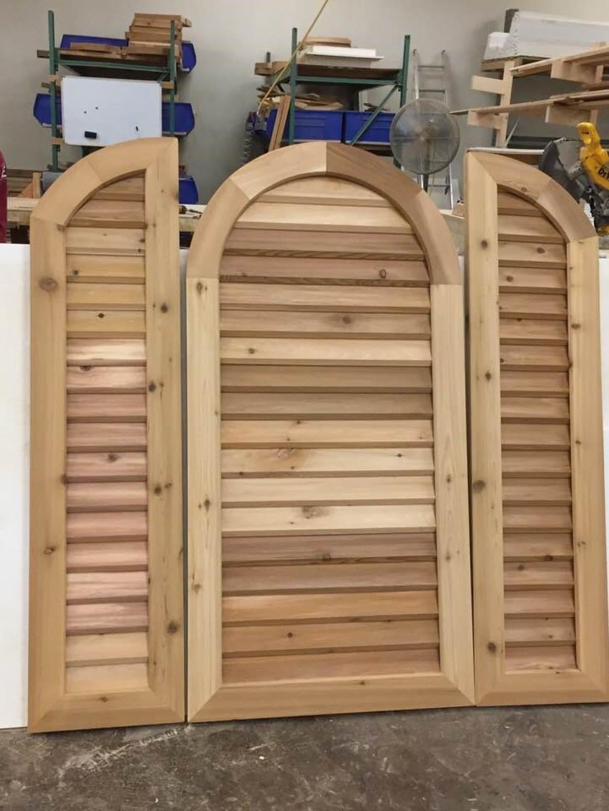Rustic Wood Gable Vent w/ 1