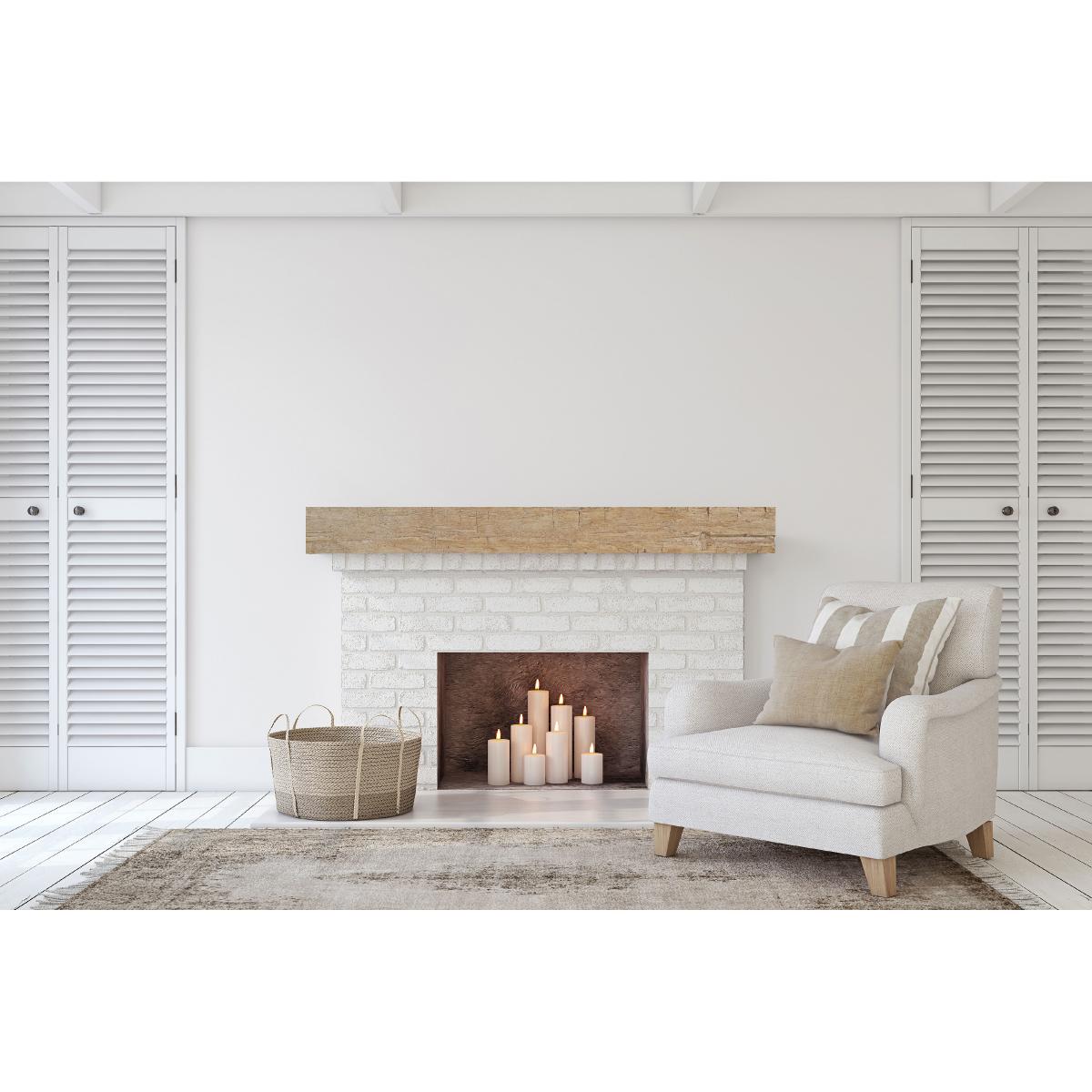 Ekena Millwork MANUPC04X04X36ZD 4H x 4D x 36W Pecky Cypress Faux Wood  Fireplace Mantel, Premium Aged