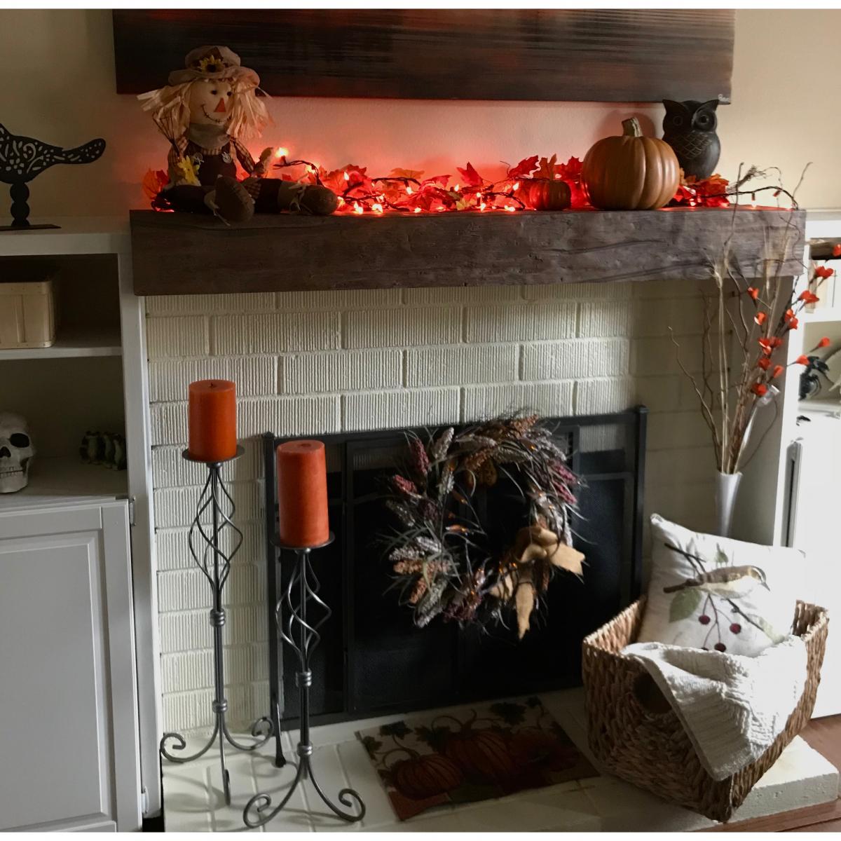 Ekena Millwork MANUKP04X04X36ZD 4H x 4D x 36W Knotty Pine Faux Wood Fireplace  Mantel, Premium Aged
