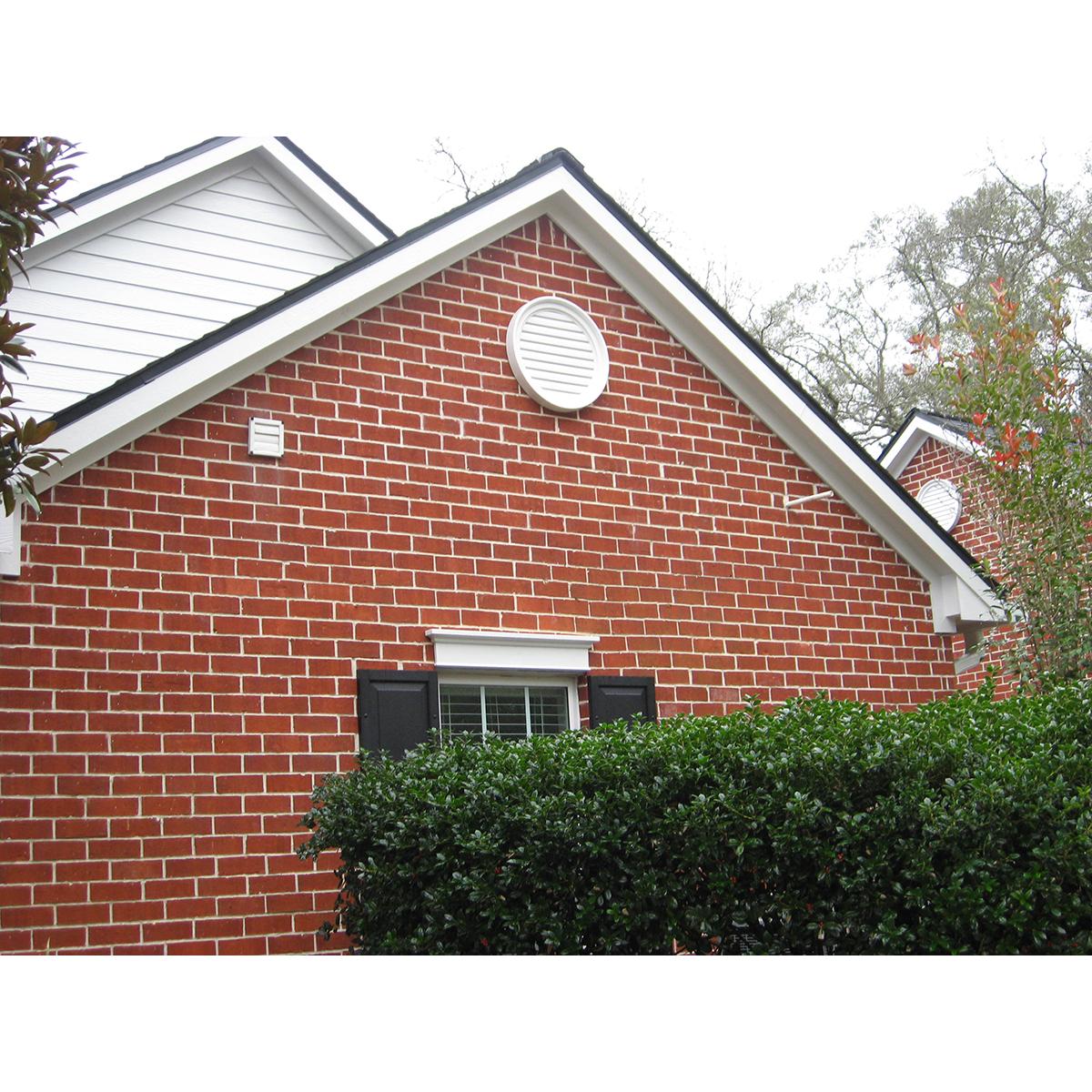 Ekena Millwork Round Gable Vent Louver - 24x24 Inch Non-Functional Urethane Decorative Vent
