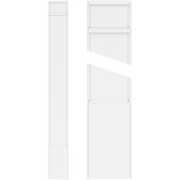 Plain PVC Pilaster w/Decorative Capital & Base (Pair)