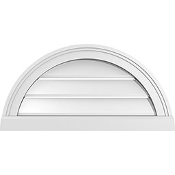 Half Round Surface Mount PVC Gable Vent Brickmould Sill Frame