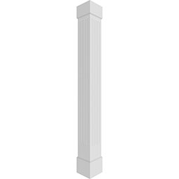 Premium Square Non-Tapered Fluted PVC Endura-Craft Column Wrap Kit