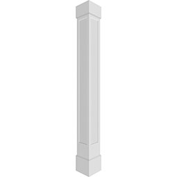 Premium Square Non-Tapered Recessed Panel PVC Endura-Craft Column Wrap Kit