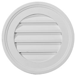 16"W x 16"H x 1 1/8"P, Round Gable Vent Louver, Non-Functional