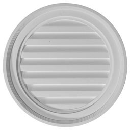 18"W x 18"H x 1 1/8"P, Round Gable Vent Louver, Non-Functional
