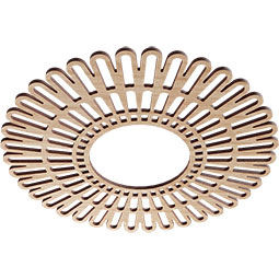 Ekena Millwork Robin Ceiling Medallion – 22 1/4 Inch Hand-Painted Jet Black Urethane Medallion