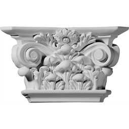 10 1/2"W x 6 1/8"H x 3"D Acanthus Leaf Capital (Fits Pilasters up to 6 3/4"W x 1"D)
