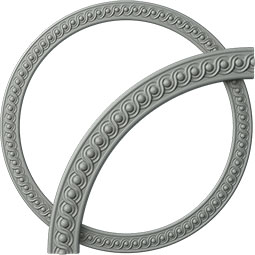 40 1/4"OD x 34"ID x 3 1/8"W x 3/4"P Hillsborough Running Coin Ceiling Ring (1/4 of complete circle)