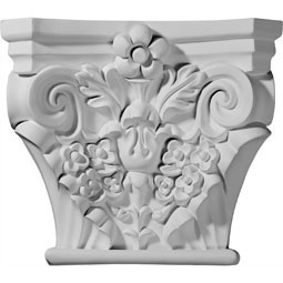 11 1/2"W x 3 3/8"D x 10 1/8"H Anthony Capital (Fits Pilasters up to 8"W x 1 1/2"D)