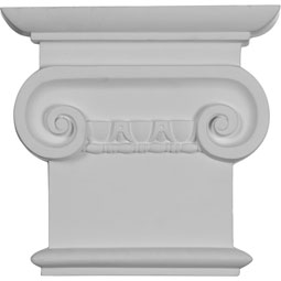 8 1/4"W x 7 7/8"H Classic Ionic Capital (Fits Pilasters up to 5 3/4"W x 5/8"D)