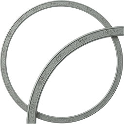 42 1/2"OD x 36"ID x 3 1/4"W x 3/4"P Rose Ceiling Ring (1/4 of complete circle)
