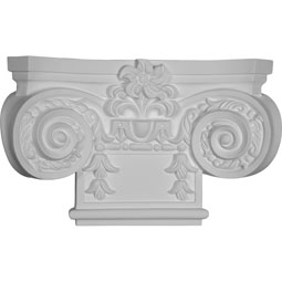 16 7/8"W x 10 1/4"H Small Empire Capital with Necking (Fits Pilasters up to 7 7/8"W x 7/8"D)
