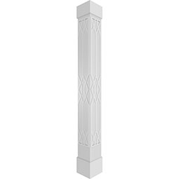 Craftsman Classic Square Non-Tapered Riviera Fretwork Column