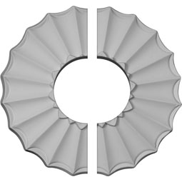 9"OD x 3 1/2"ID x 1 3/8"P Shakuras Ceiling Medallion, Two Piece (Fits Canopies up to 3 1/2")