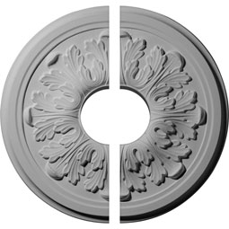 12 3/4"OD x 3 1/2"ID x 7/8"P Legacy Acanthus Ceiling Medallion, Two Piece (Fits Canopies up to 3 1/2")