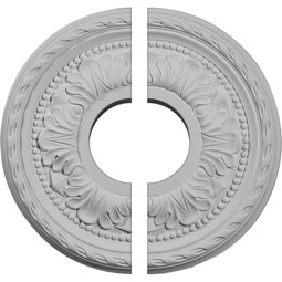 11 3/8"OD x 3 5/8"ID x 7/8"P Palmetto Ceiling Medallion, Two Piece (Fits Canopies up to 4 1/2")