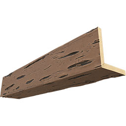 2-Sided (L-beam) Pecky Cypress Endurathane Faux Wood Ceiling Beam