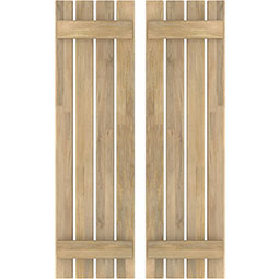 Americraft Exterior Real Wood Spaced Board-n-Batten Shutters (Per Pair)
