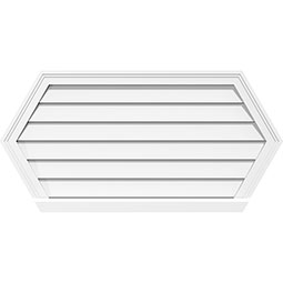 Horizontal Peaked Surface Mount PVC Gable Vent Functional Brickmould Sill Frame