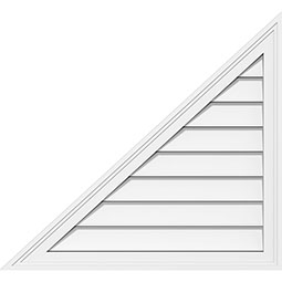 Right Triangle Left Side Surface Mount PVC Gable Vent Brickmould Frame