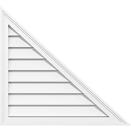 Right Triangle Right Side Surface Mount PVC Gable Vent Brickmould Frame