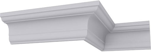2 1/4"H x 2 1/4"P x 3 1/4"F x 94 1/2"L Jefferson Traditional Smooth Crown Moulding