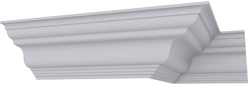3 7/8"H x 3 7/8"P x 5 1/2"F x 94 1/2"L Dublin Traditional Smooth Crown Moulding