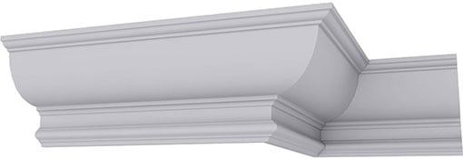 6"H x 4 1/2"P x 7 5/8"F x 94 1/2"L Maria Traditional Smooth Crown Moulding