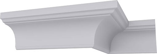 3 1/2"H x 3 3/8"P x 4 7/8"F x 94 1/2"L Holmdel Traditional Smooth Crown Moulding