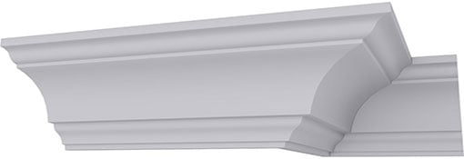 3 1/4"H x 3 1/4"P x 4 1/2"F x 94 1/2"L Salem Traditional Smooth Crown Moulding