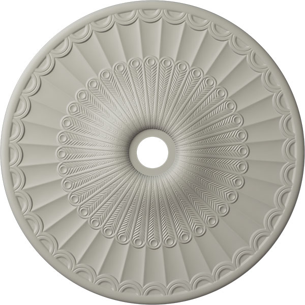 36 5/8"OD x 3 5/8"ID x 2 3/8"P Galveston Ceiling Medallion (Fits Canopies up to 4 3/4"), Hand-Painted Pot of Cream