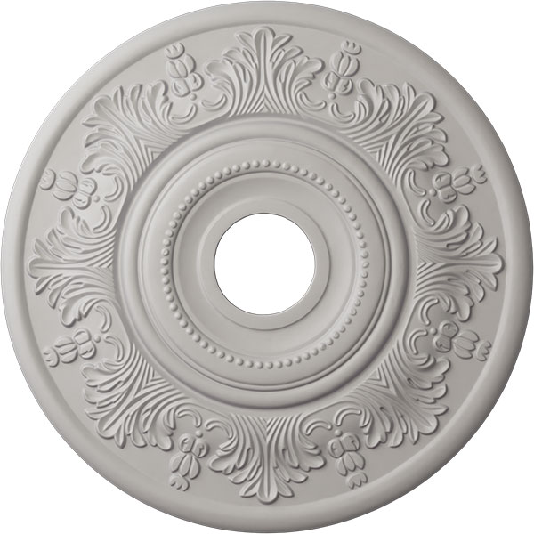 20"OD x 3 1/2"ID x 1 1/2"P Vienna Ceiling Medallion (Fits Canopies up to 6 1/2"), Hand-Painted Ultra Pure White