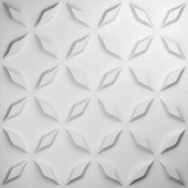 19 5/8"W x 19 5/8"H Delfina EnduraWall Decorative 3D Wall Panel, White