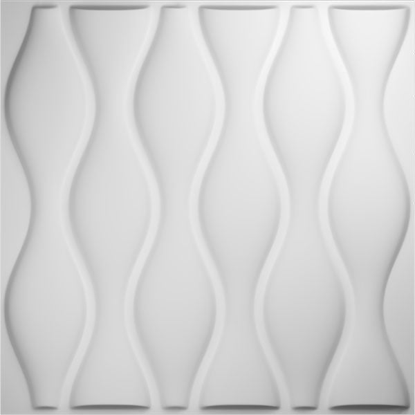 19 5/8"W x 19 5/8"H Ariel EnduraWall Decorative 3D Wall Panel, White