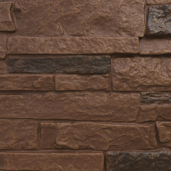 9"W x 8"H Acadia Ledge Stacked Stone, StoneWall Faux Stone Siding Panel