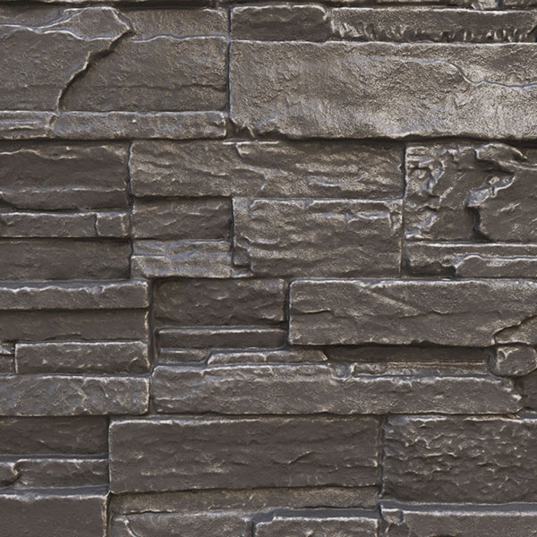9"W x 8"H SAMPLE - Cascade Stacked Stone, Faux Stone Siding Panel, Slate Gray