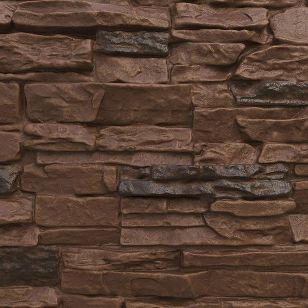9"W x 8"H Canyon Ridge Stacked Stone, StoneWall Faux Stone Siding Panel