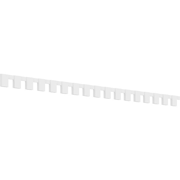 4"H x 1"P x 6"L Fayetteville Architectural Grade PVC Dentil Block Trim for 1/12 Roof Pitch Right Sample