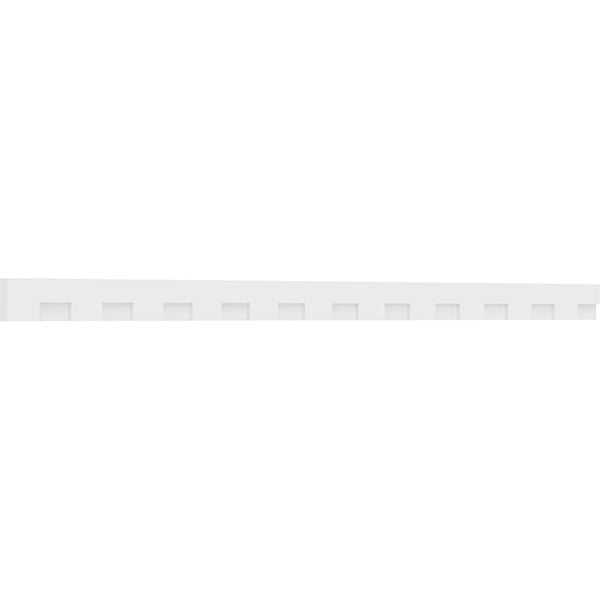 4"H x 1"P x 6"L Monroe Architectural Grade PVC Dentil Trim w/Backplate Sample