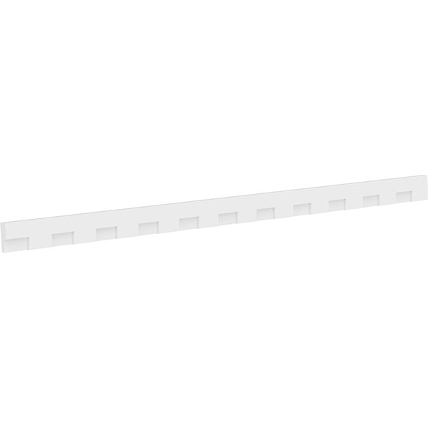 4"H x 1"P x 6"L Monroe Architectural Grade PVC Dentil Trim w/Backplate for 1/12 Roof Pitch Left Sample