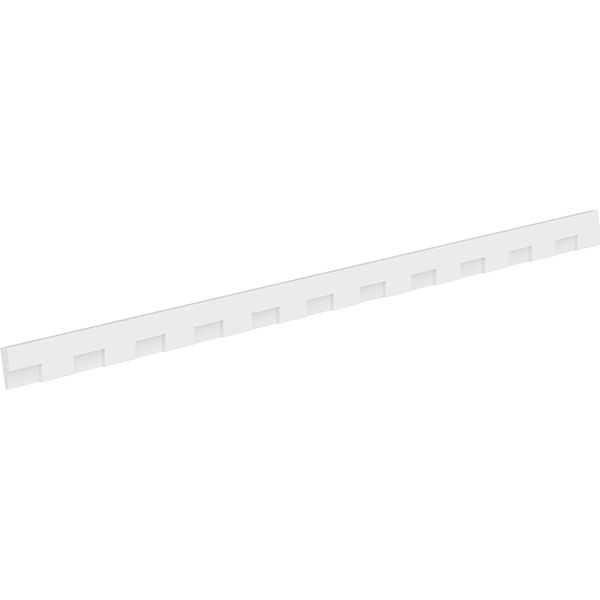 4"H x 1"P x 6"L Monroe Architectural Grade PVC Dentil Trim w/Backplate for 2/12 Roof Pitch Left Sample