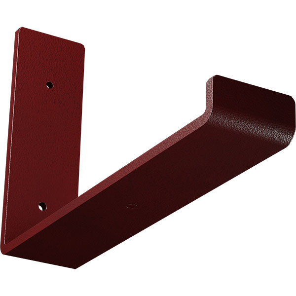 2"W x 10"D x 6 1/2"H Steel Hanging Shelf Bracket, Hammered Bright Red
