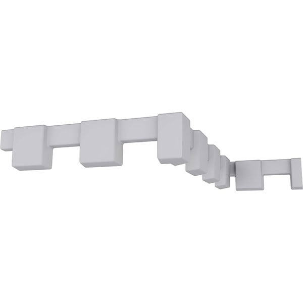 SAMPLE- 1"H x 1/4"P x 12"L (1 7/8" Repeat) Dentil Block Moulding