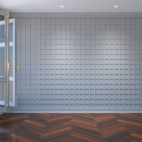 Manchester Decorative Fretwork Wall Panels, Large, 23 3/8"W x 23 3/8"H x 3/8"T, Architectural Grade PVC