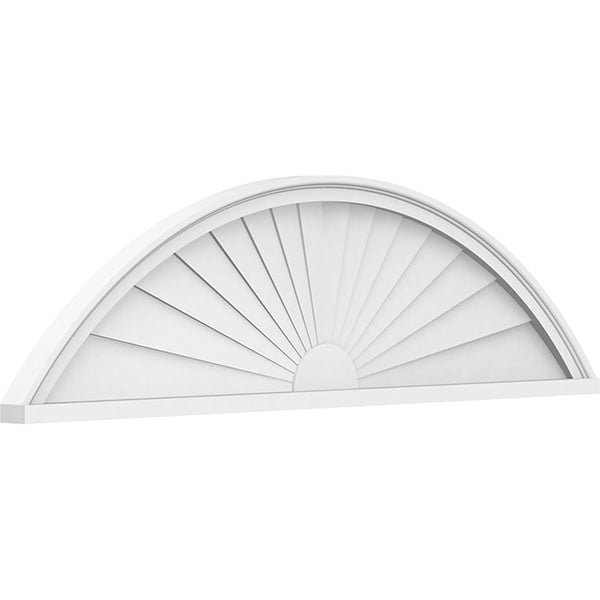 Segment Arch Sunburst Architectural Grade PVC Pediment