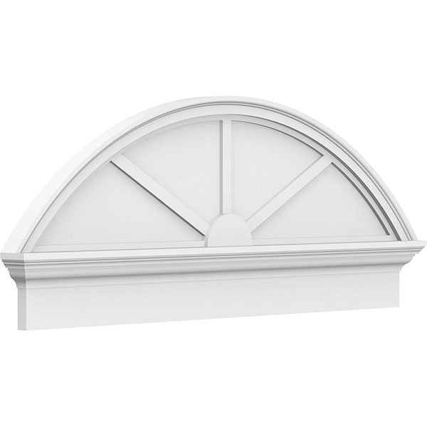 Segment Arch 3 Spoke Architectural Grade PVC Combination Pediment