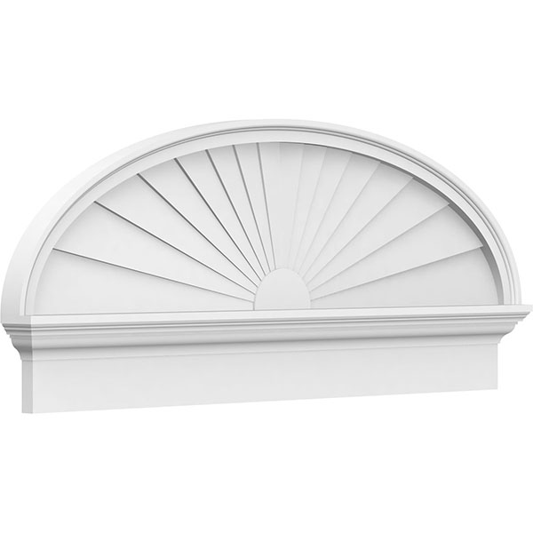 Elliptical Sunburst Architectural Grade PVC Combination Pediment